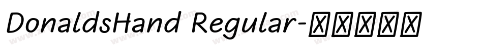 DonaldsHand Regular字体转换